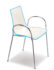 Gecko shell dining chair with chrome legs and arms