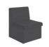 Alto modular reception seating with no arms - charcoal