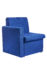 Alto modular reception seating with right hand arm - blue