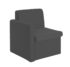 Alto modular reception seating with right hand arm - charcoal