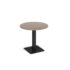 Brescia circular dining table with flat square black base 800mm