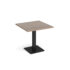 Brescia square dining table with flat square black base 800mm