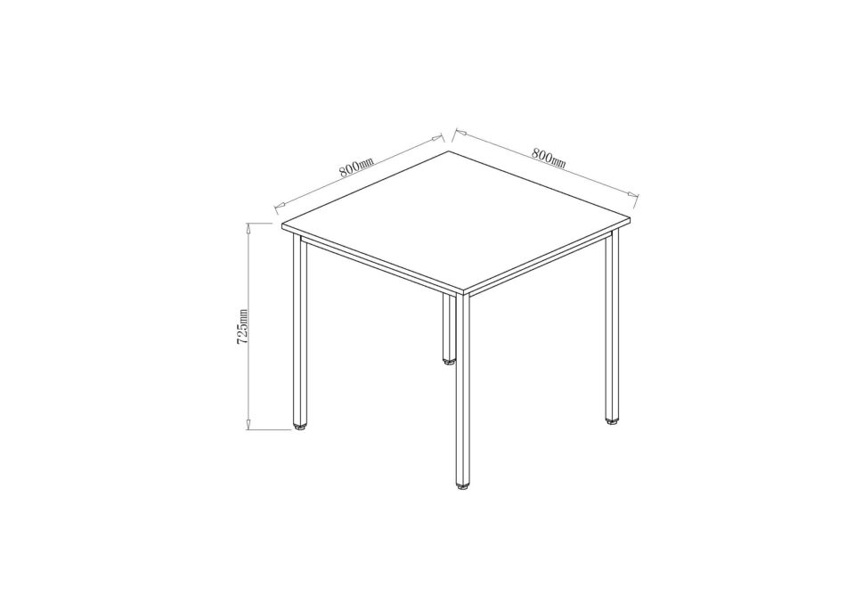 Impulse Straight Table – Box Frame Leg – Velvo | Mr Office UK