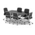 High Gloss 1800mm Writable Boardroom Table - with 6 x Lucia Chairs Bundle