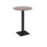 Brescia circular poseur table with flat square black base 800mm