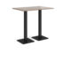 Brescia rectangular poseur table with flat square black base