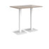 Brescia rectangular poseur table with flat square white base