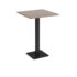 Brescia square poseur table with flat square black base 800mm