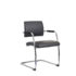 (pack of 2) Bruges meeting room cantilever chair - black faux leather