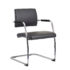 (pack of 2) Bruges meeting room cantilever chair - black faux leather