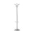 Callisto coat stand with 4 coat hooks and 4 umbrella hooks - Grey & transparent