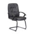 Cavalier executive visitors chair - black leather faced