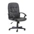 Cavalier leather high back managers chair - black leather faced