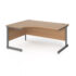 Contract 25 left hand ergonomic desk with graphite cantilever leg