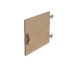 Storage unit insert - cupboard door with leather strap handle