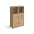 Universal cube storage unit 1295mm high on glides with 2 cupboards and 2 sets of drawers