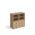 Universal cube storage unit 875mm high on glides with 2 matching shelves and 2 sets of drawers