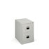 Steel 2 drawer contract filing cabinet 711mm high - goose grey