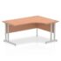 Impulse Right Crescent Desk, Silver Cantilever Leg