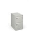 Steel 2 drawer filing cabinet 711mm high - goose grey