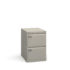 Steel 2 drawer filing cabinet 711mm high - goose grey