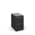 Steel 2 drawer filing cabinet 711mm high - black