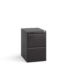 Steel 2 drawer filing cabinet 711mm high - black