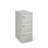 Steel 3 drawer filing cabinet 1016mm high - goose grey