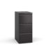 Steel 3 drawer filing cabinet 1016mm high - black