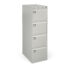 Steel 4 drawer filing cabinet 1321mm high - goose grey