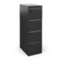 Steel 4 drawer filing cabinet 1321mm high - black