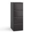 Steel 4 drawer filing cabinet 1321mm high - black