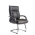 Derby high back visitors chair - black faux leather