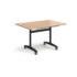 Rectangular deluxe fliptop meeting table - black frame