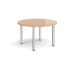 Circular radial leg meeting table - chrome legs