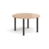 Circular radial leg meeting table - black legs