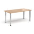 Rectangular radial leg meeting table - chrome legs