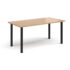 Rectangular radial leg meeting table - black legs