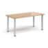 Rectangular radial leg meeting table - silver legs