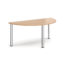 Semi circular radial leg meeting table - chrome legs