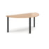 Semi circular radial leg meeting table - black legs