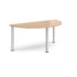 Semi circular radial leg meeting table - silver legs