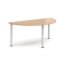 Semi circular radial leg meeting table - white legs