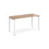 Adapt single desk 600mm deep - white frame