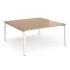 Adapt square boardroom table- white frame