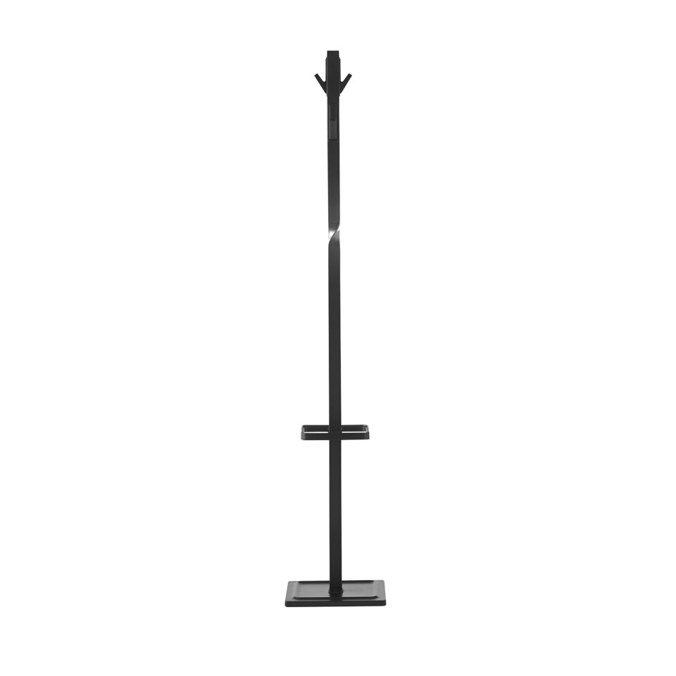 Epsilon coat stand with 4 coat hooks and 4 umbrella hooks - Black - Image 2