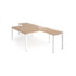 Adapt back to back desks with 800mm return desks - white frame