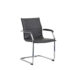 Essen meeting room cantilever chair - black faux leather