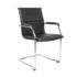 Essen meeting room cantilever chair - black faux leather