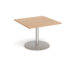 Eternal square extension table - brushed steel base